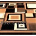 Handcraft Rugs-Modern Contemporary Living Room Rugs-Abstract Carpet with Geometric Pattern-Black/ Beige/Ivory/Chocolate (2x 3 feet Doormat)   